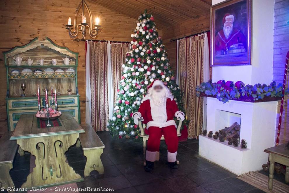 Imagem da linda sala do Papai Noel.